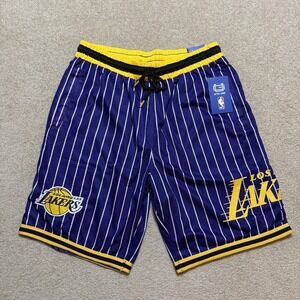 NWT Los Angeles Lakers Shorts Mens Large Purple Mesh NBA Basketball Ultra Game